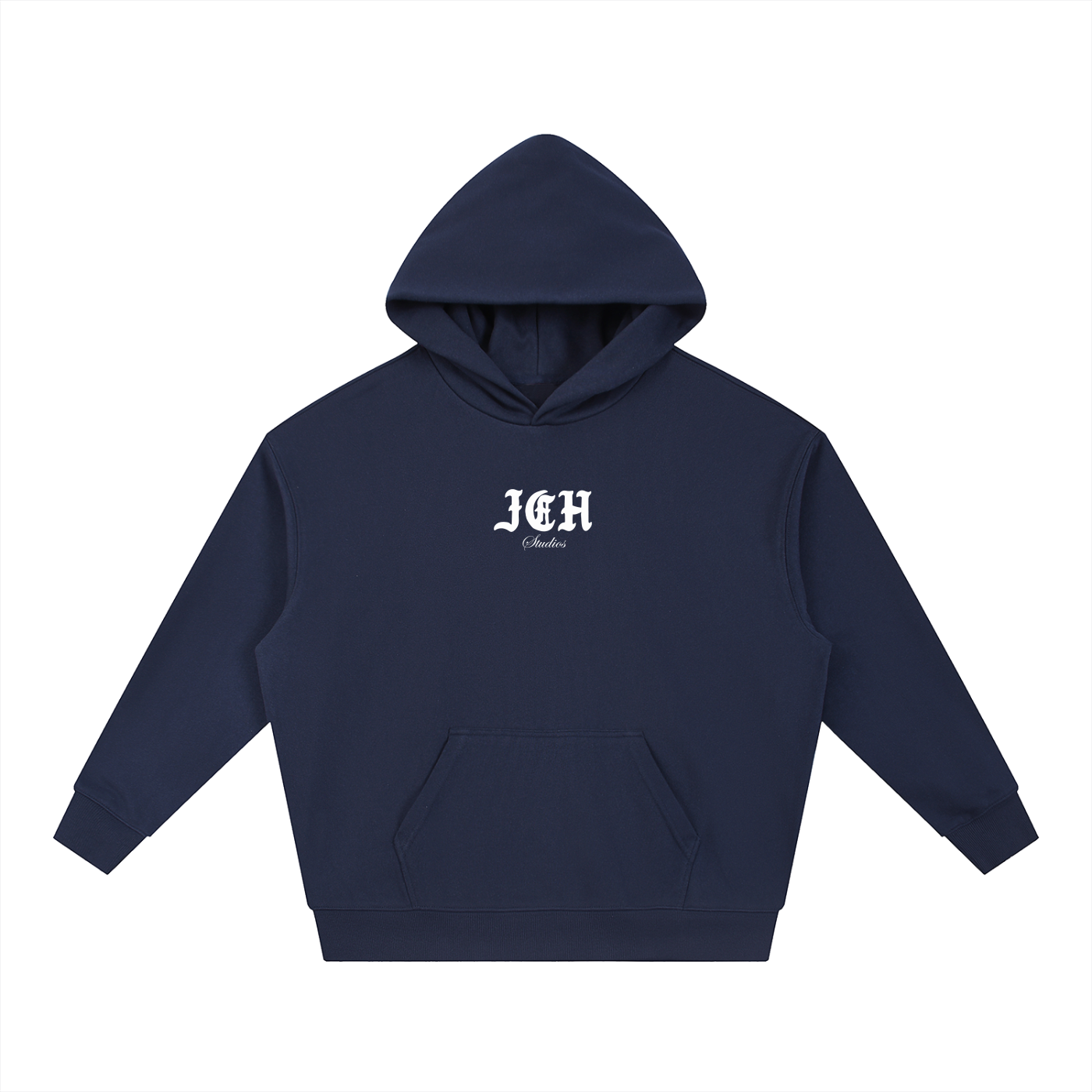 Cross Design Boxy Heavyweight Hoodie