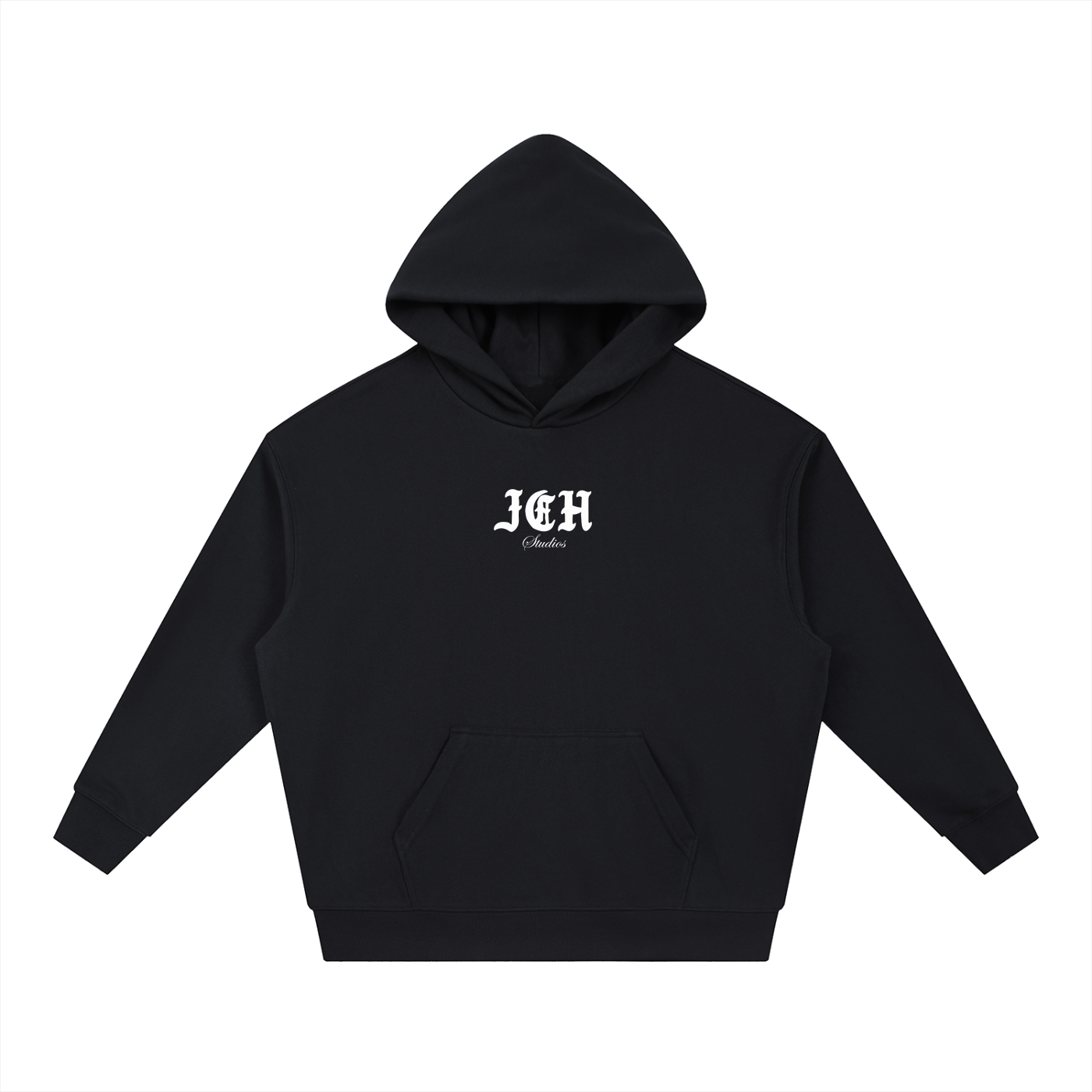 Cross Design Boxy Heavyweight Hoodie
