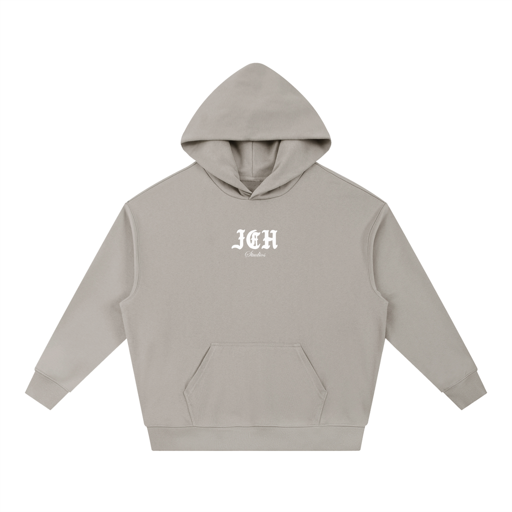 Cross Design Boxy Heavyweight Hoodie