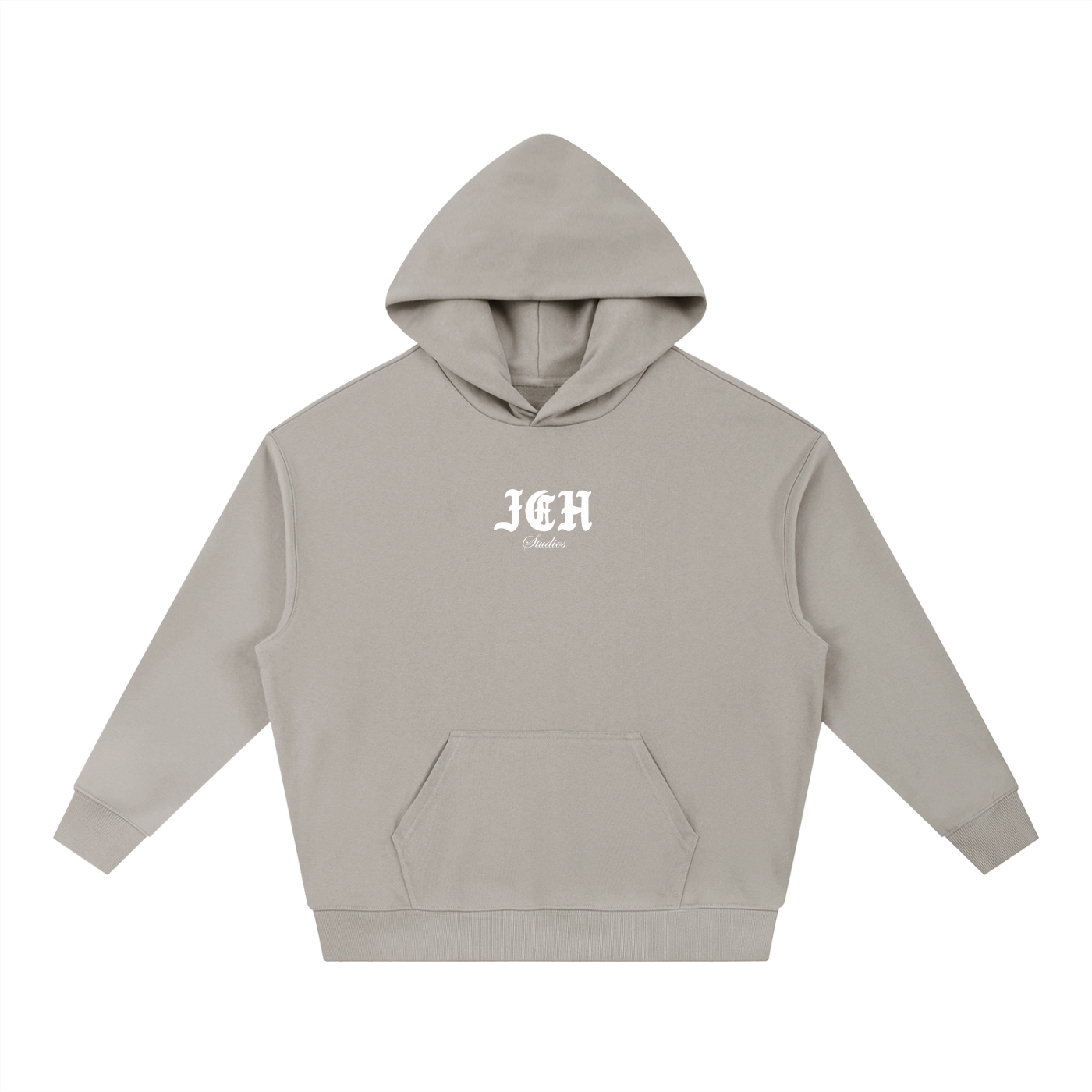 Cross Design Boxy Heavyweight Hoodie