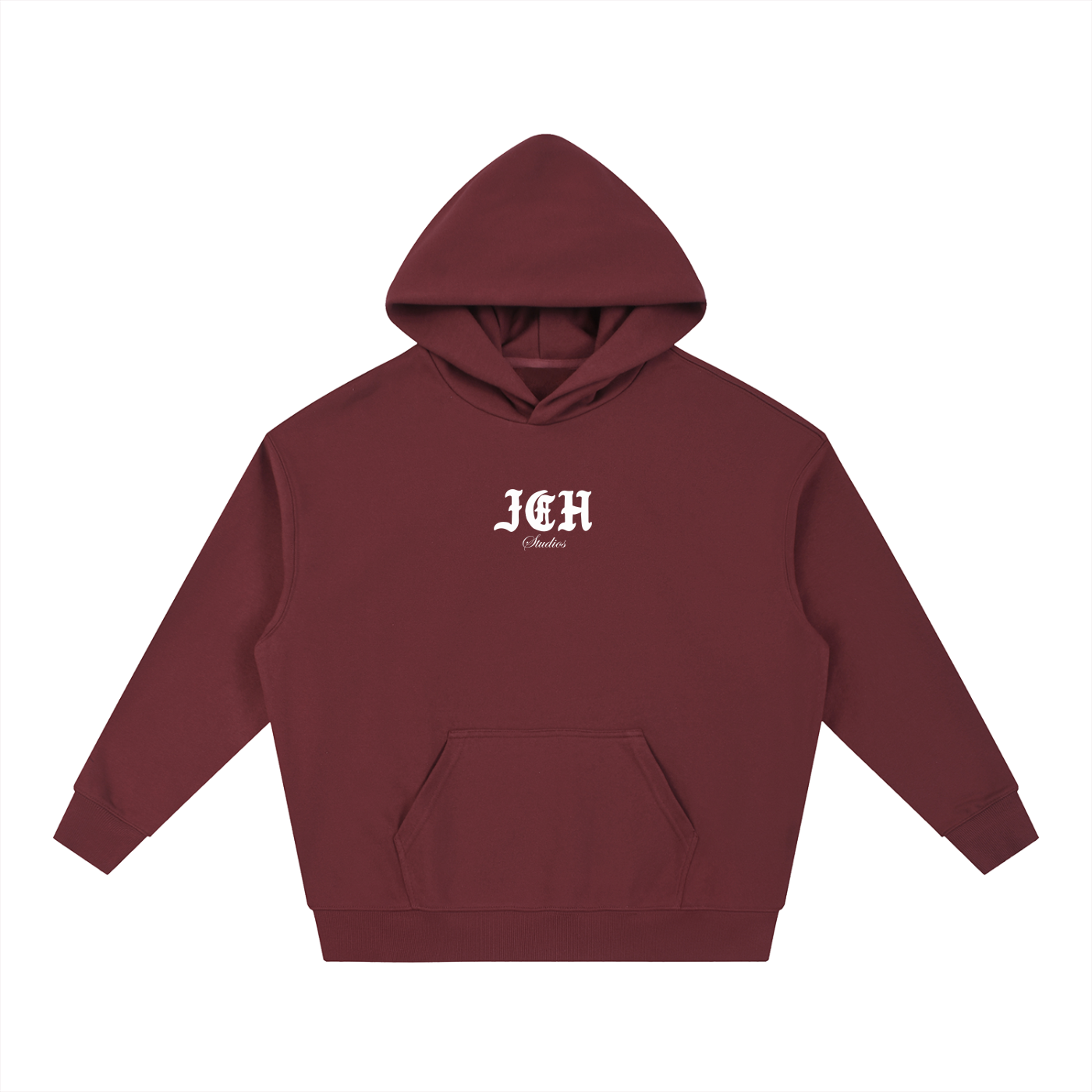 Cross Design Boxy Heavyweight Hoodie