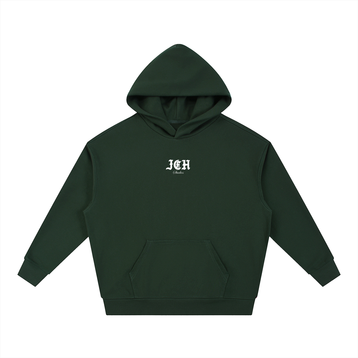 Cross Design Boxy Heavyweight Hoodie