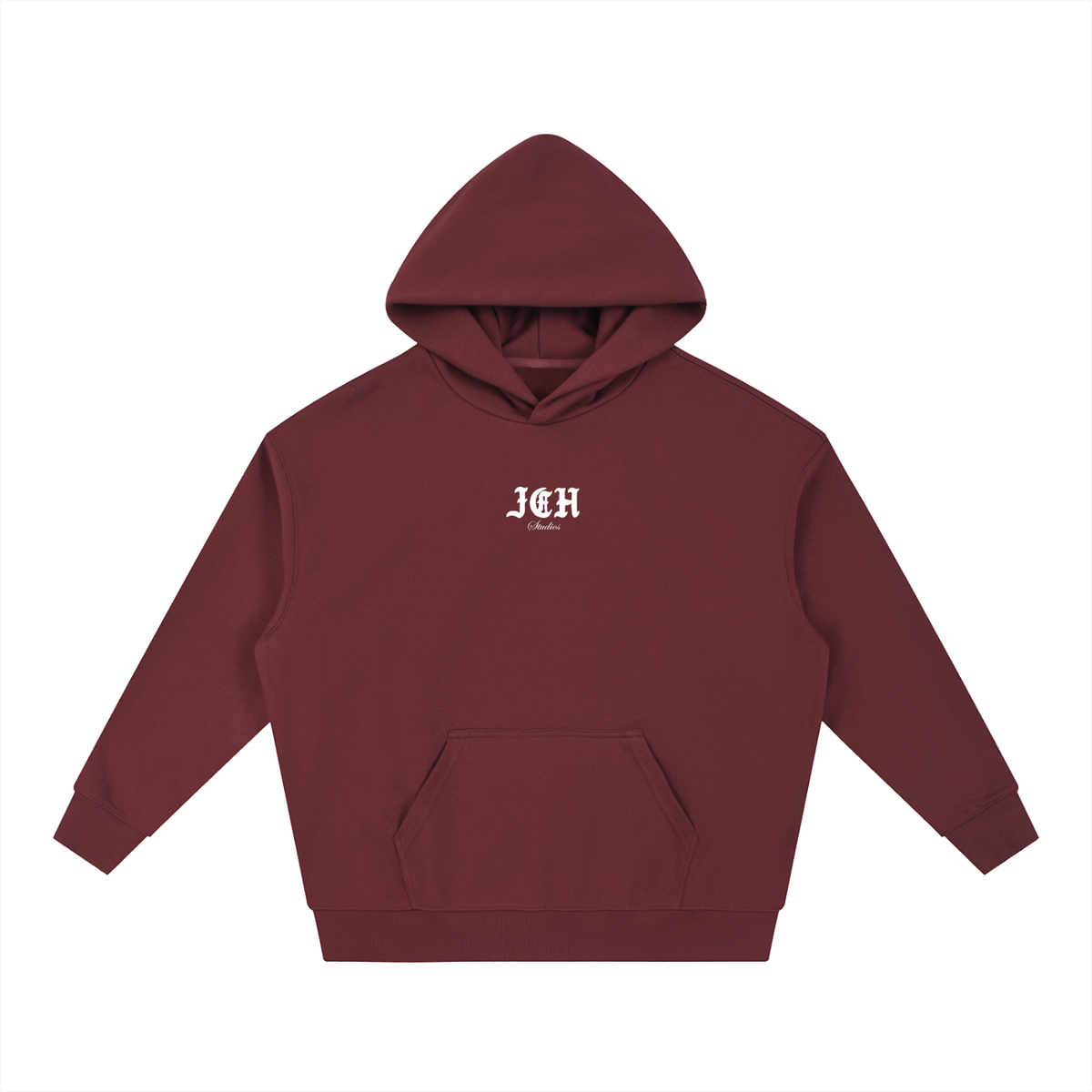 Cross Design Boxy Heavyweight Hoodie